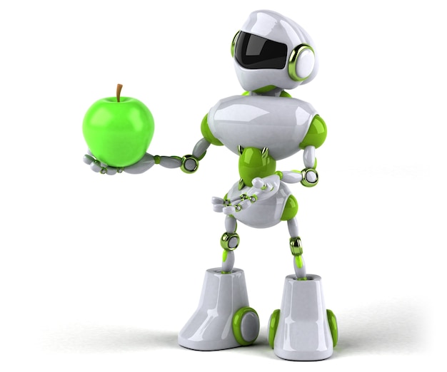 Ilustración de robot verde