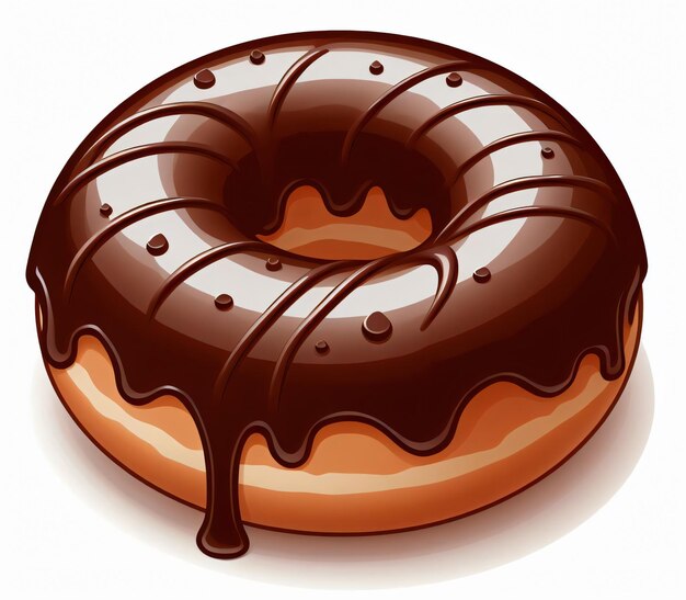 Ilustración de una rosquilla de chocolate