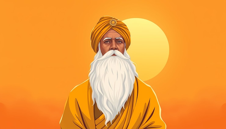 Foto ilustración de un sabio líder espiritual gurú