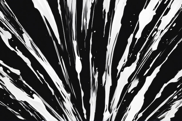 Ilustración de salpicaduras blancas sobre fondo negro
