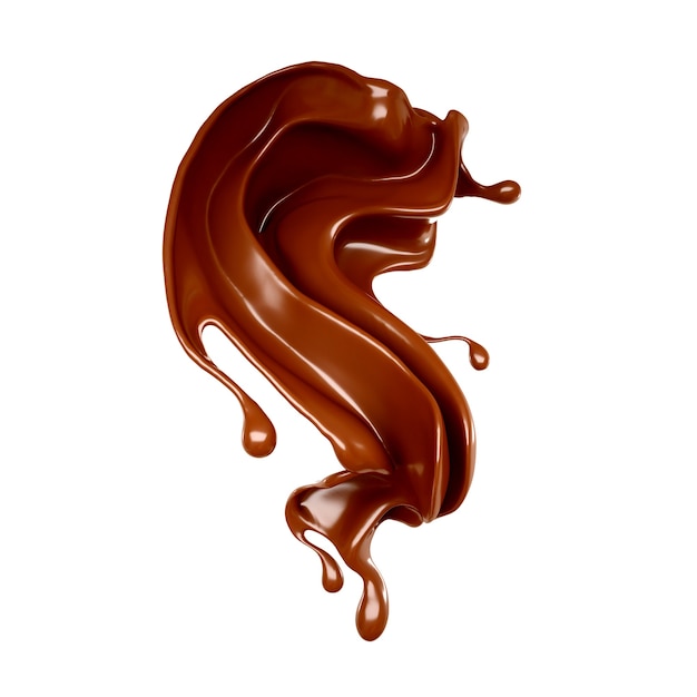 Ilustración de salpicaduras de chocolate