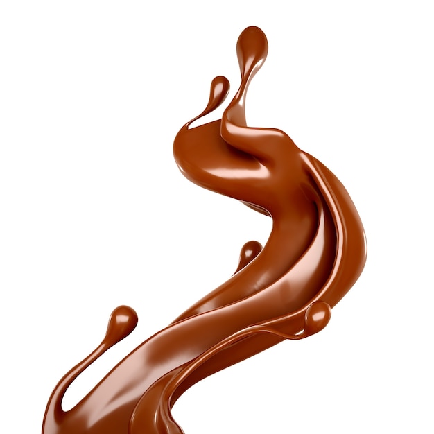 Ilustración de salpicaduras de chocolate