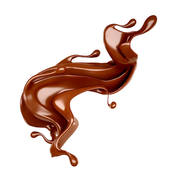 Ilustración de salpicaduras de chocolate