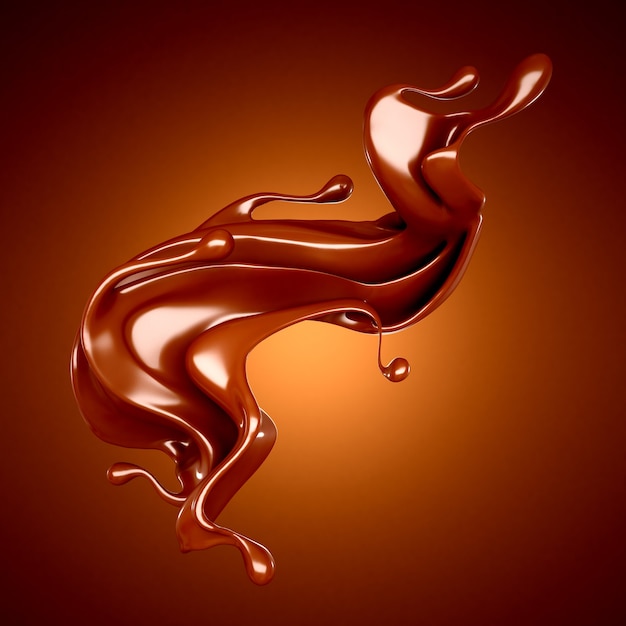 Ilustración de salpicaduras de chocolate