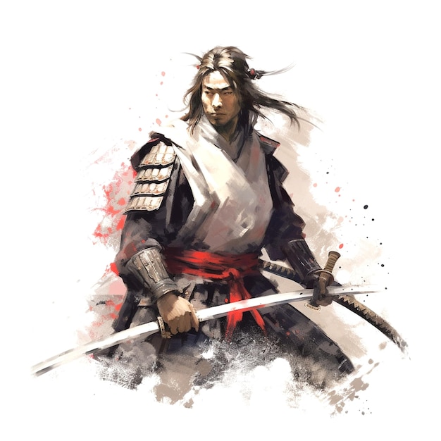 ilustración de samurai