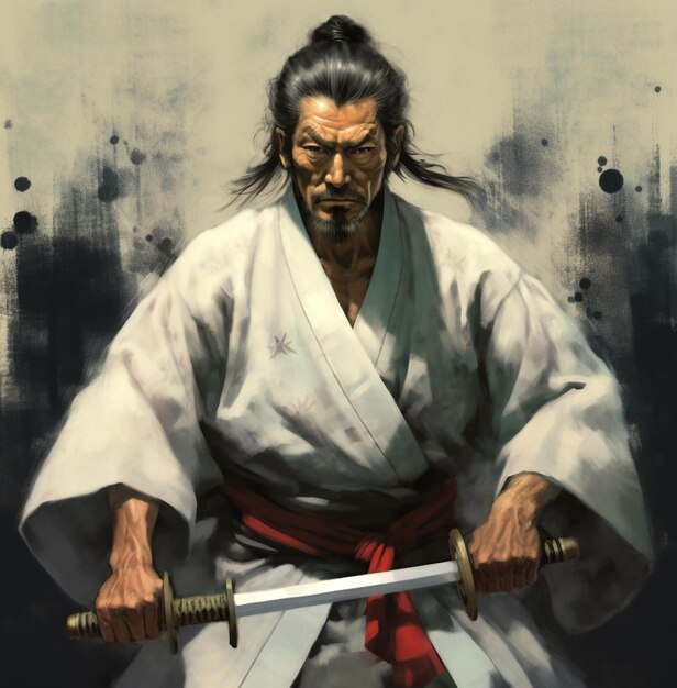 ilustración de samurai