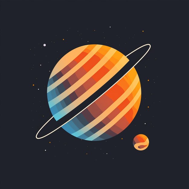 Foto ilustración de saturno en 3d