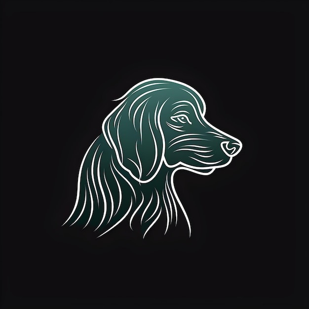 Ilustración sencilla del logotipo del perro