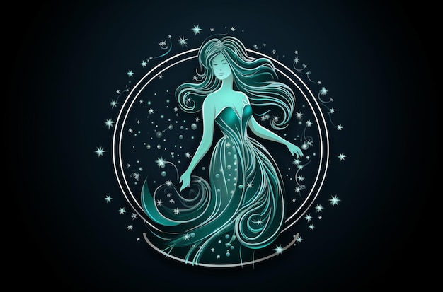 Ilustración del signo del zodiaco Virgo