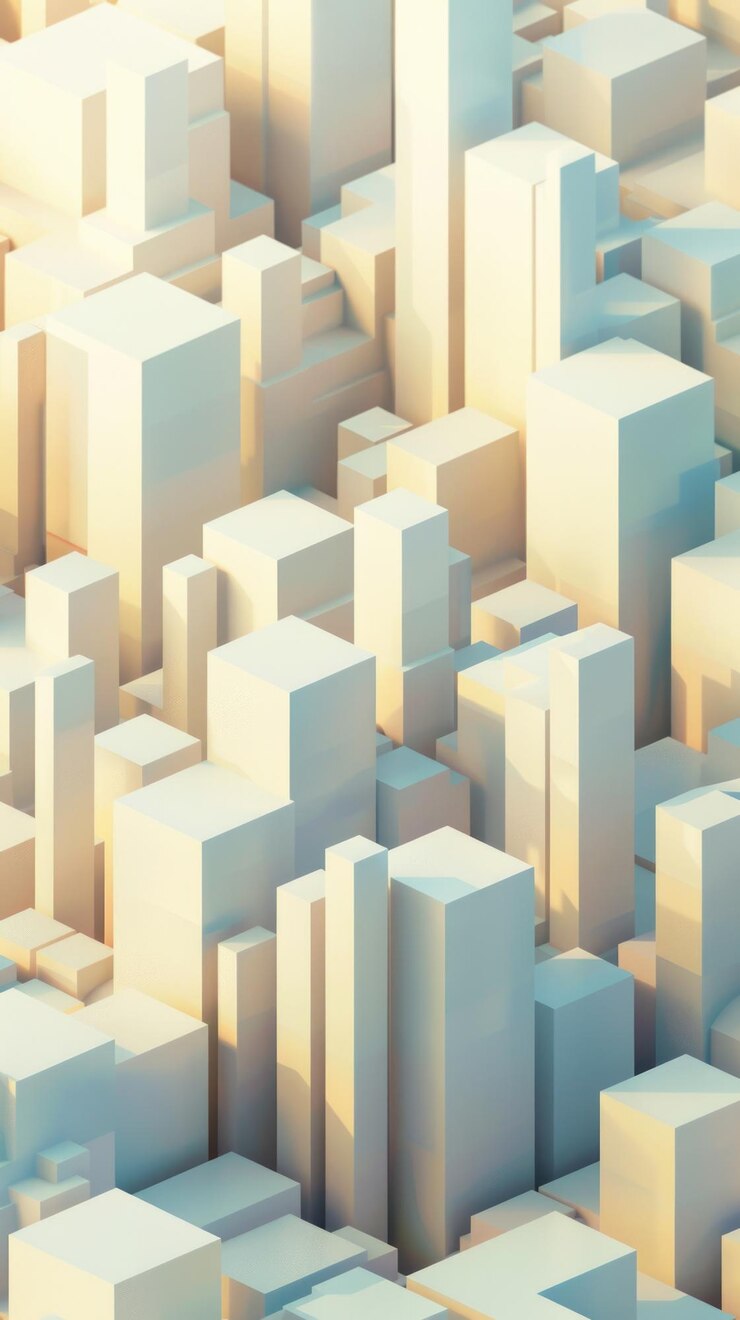 Ilustración de silueta de un horizonte urbano de la ciudad con construcción comercial y residencial de gran altura