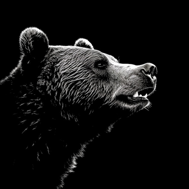Ilustración de silueta de un oso