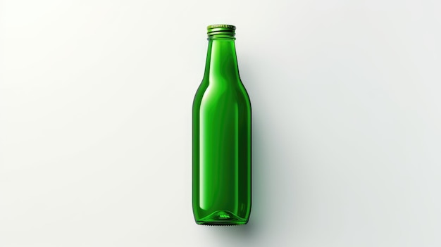 Ilustración de una simple botella en blanco en un fondo aislado