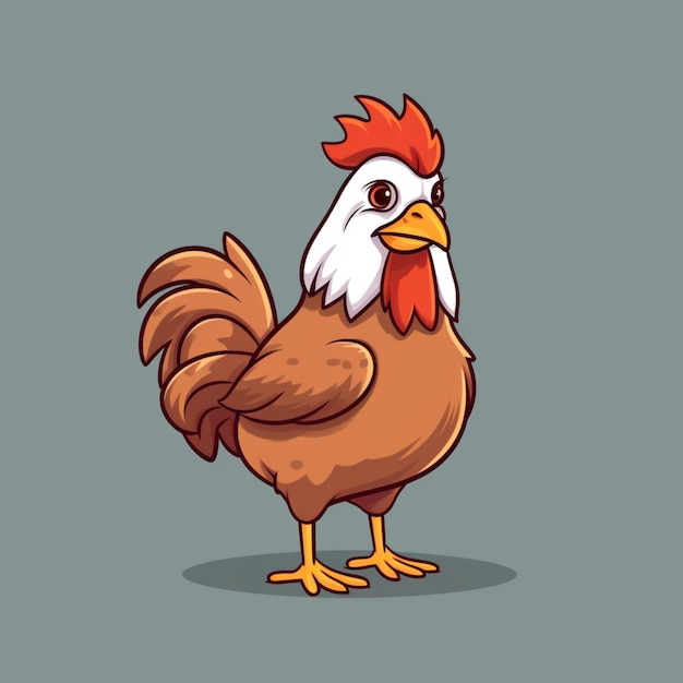 Una ilustración simple pero encantadora de pollo es la elección perfecta para un logotipo de negocio de pollo frito