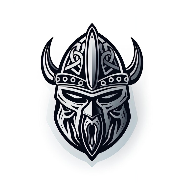 Foto ilustración simplificada del diseño de un casco vikingo