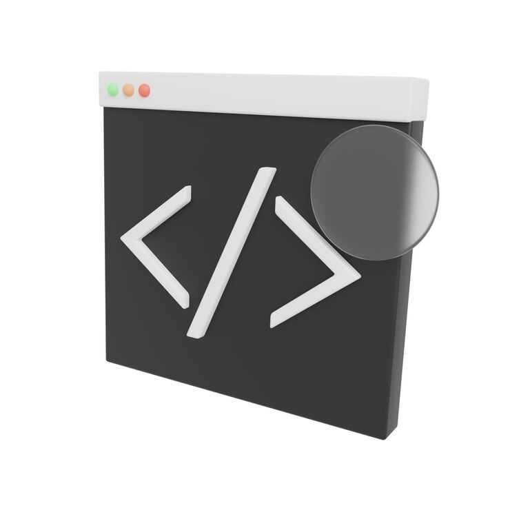 Foto ilustración de software de código 3d