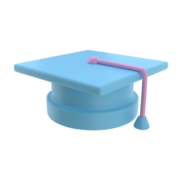 Ilustración del sombrero de graduación en 3D