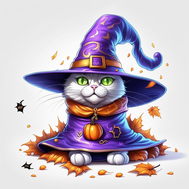 Ilustración del sombrero de mago de dibujos animados del festival de Halloween