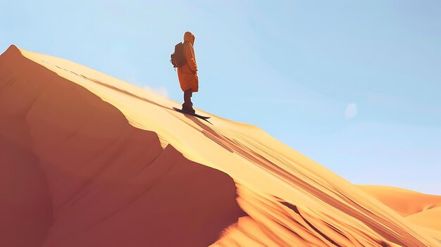 Ilustración de un tablero de arena en el desierto