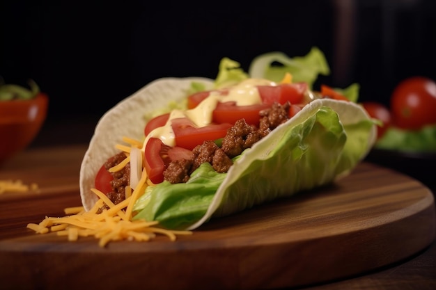 Ilustración de tacos 3D Render creado con IA generativa