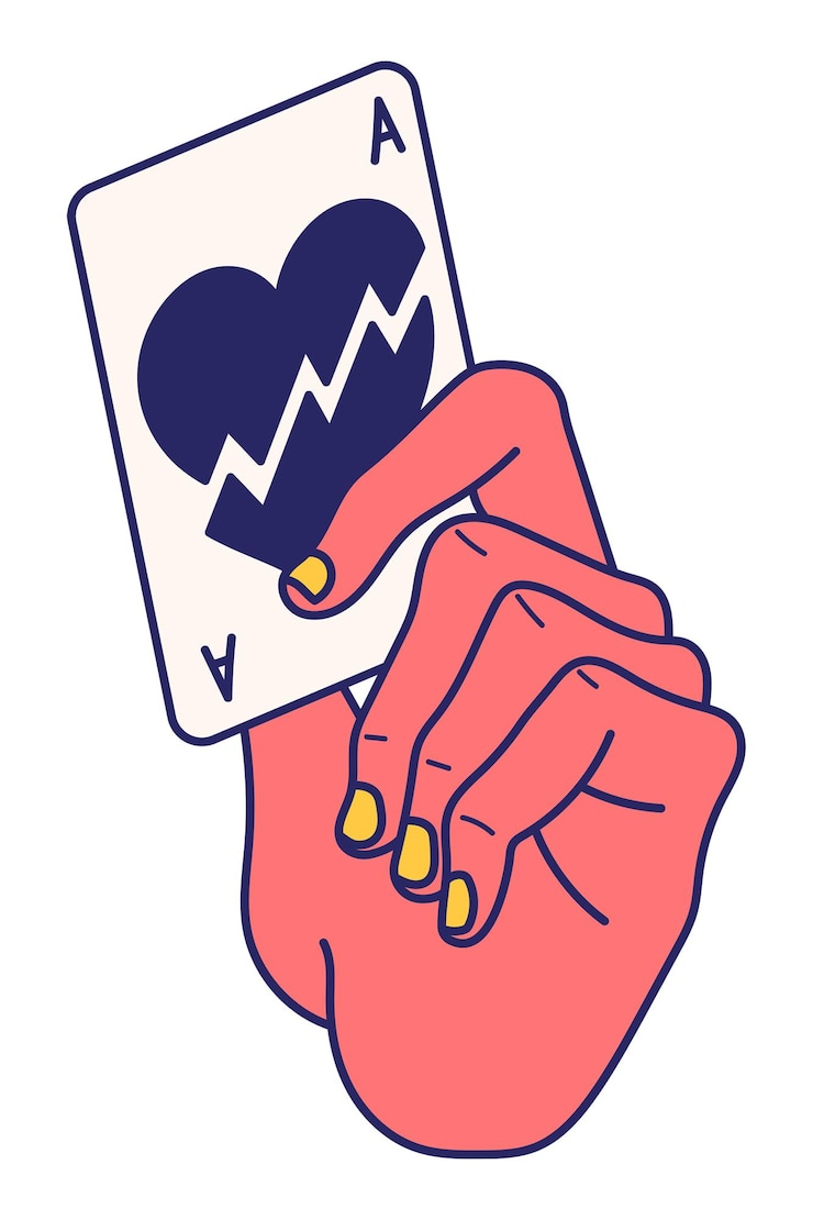 Foto ilustración de tarjeta de juego de mano png fondo transparente