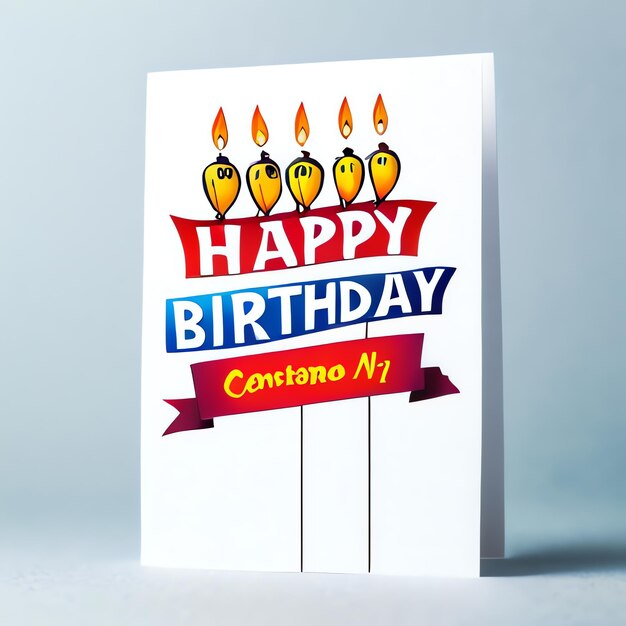 Ilustración de una tarjeta con el texto Feliz cumpleaños recuerdos