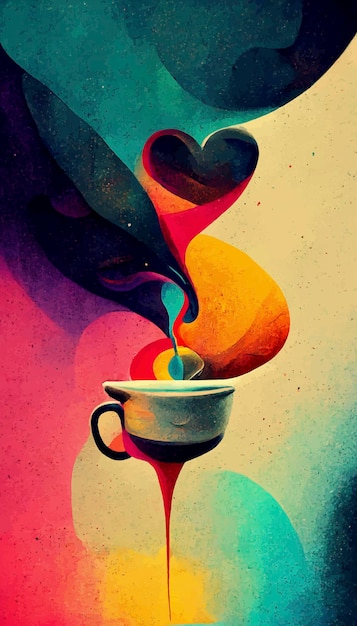 Foto ilustración de taza de café ilustración de café