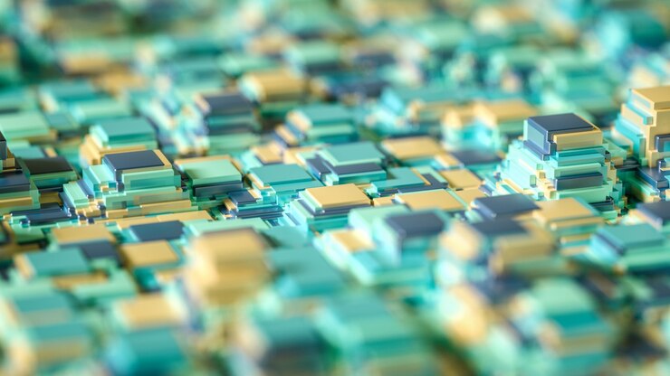 Foto ilustración de tecnología de alta tecnología, geometría, cubo, abstracción