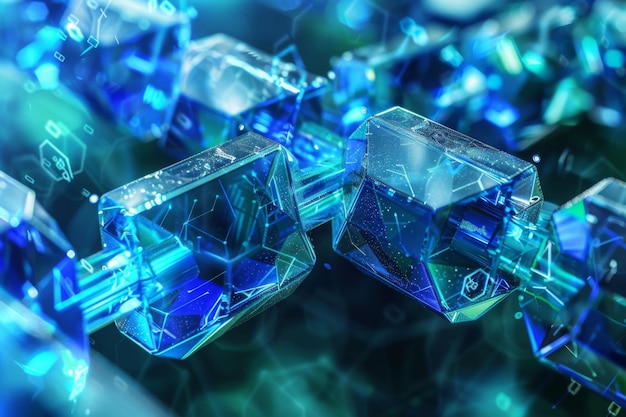 Ilustración de la tecnología blockchain creada con IA generativa