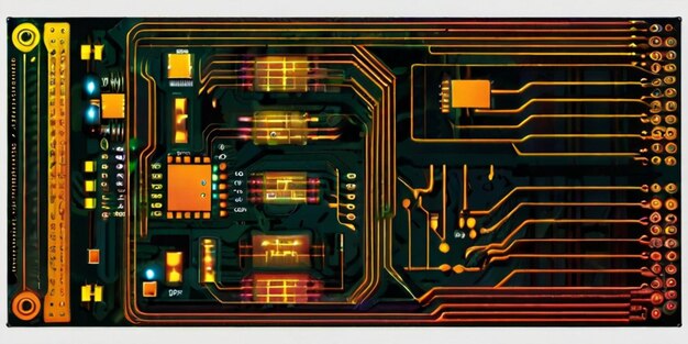 Ilustración de la tecnología de fondo de las placas de circuitos vectoriales