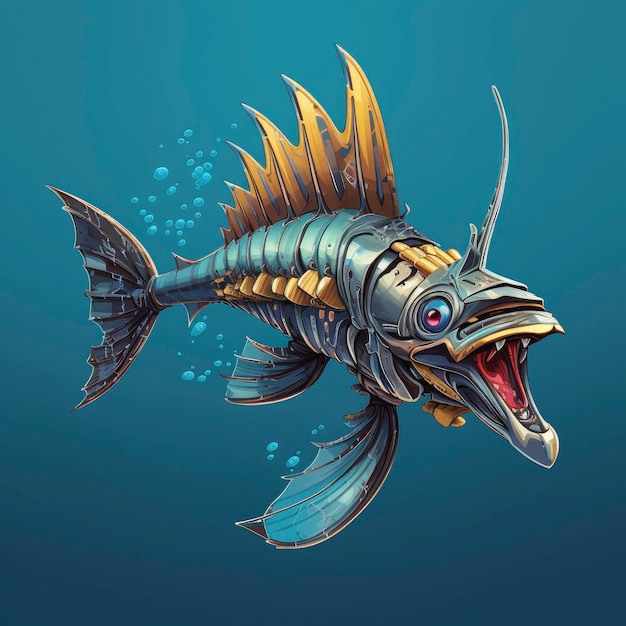 Ilustración de la tecnología de los peces