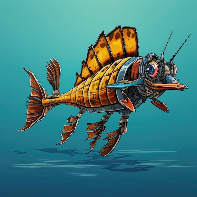 Ilustración de la tecnología de los peces