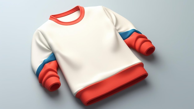 Ilustración del tema deportivo de la sudadera 3D de dibujos animados iconisometricmin