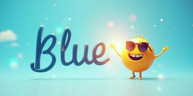 Ilustración de texto de lunes azul gradiente