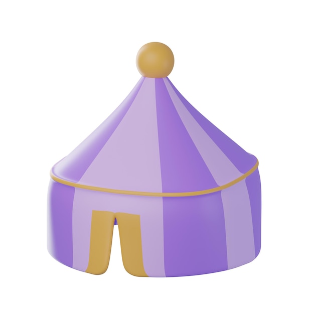 Ilustración de la tienda de carnaval en 3D