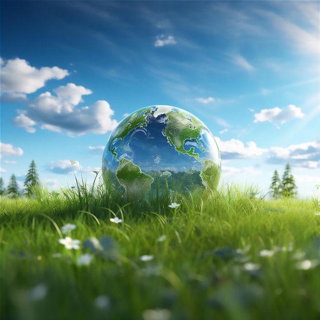 ilustración de la tierra problemas ambientales ozono día mundial ilustración del día de la tierra