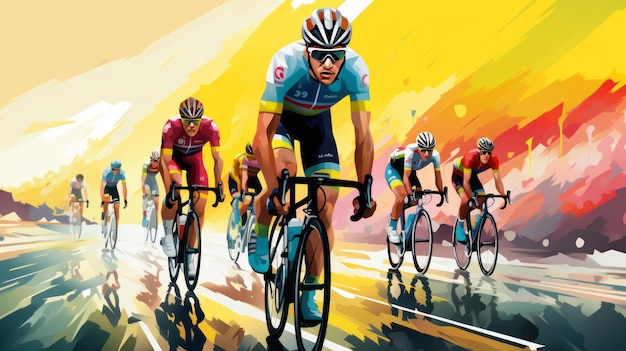 Ilustración del tour de francia