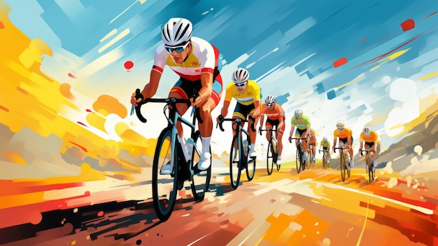 Ilustración del tour de francia