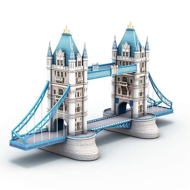 Ilustración del Tower Bridge Una representación 3D de la icónica Torre.