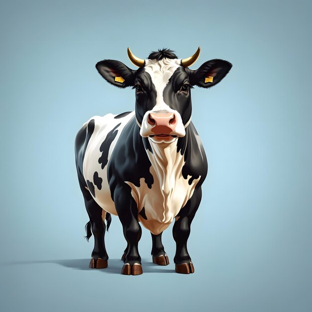 Ilustración de vaca AI generativa