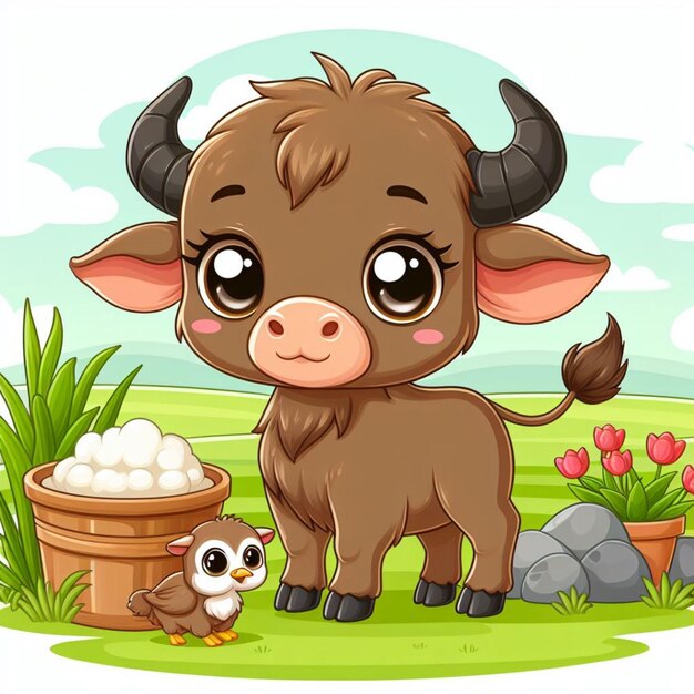 Ilustración de la vaca