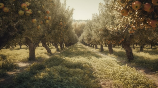 Ilustración de varias preparaciones de manzanas.