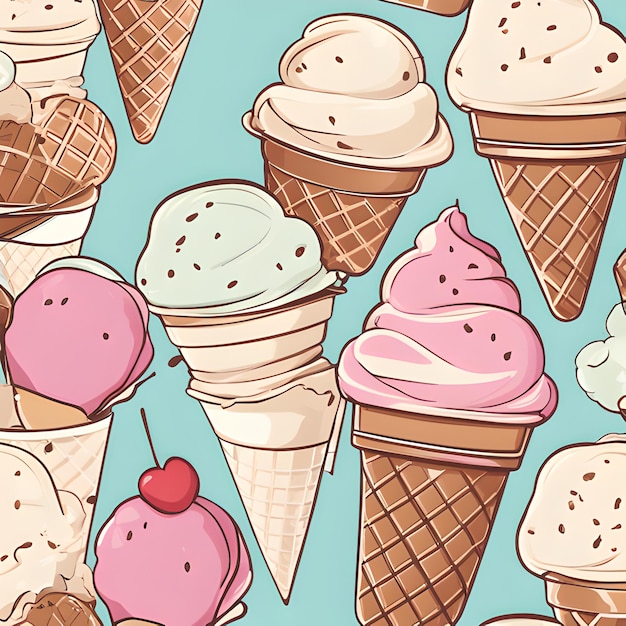 Ilustración de vector de cono de helado