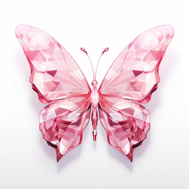 Foto ilustración de vector una flor de pascua de mariposa verde y roja
