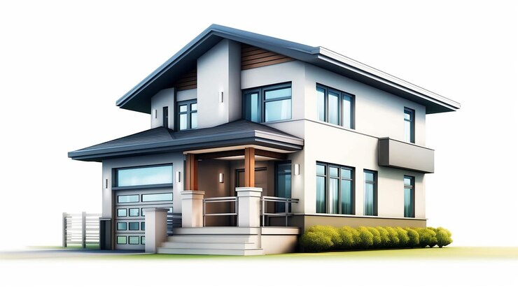 Ilustración de vector de icono aislado de casa exterior hecha por IA generativa
