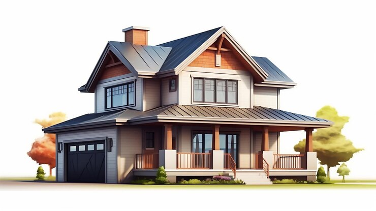 Ilustración de vector de icono aislado de casa exterior hecha por IA generativa