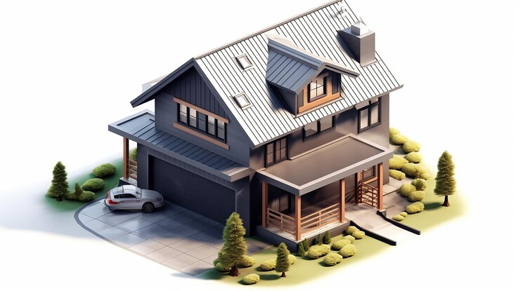 Ilustración de vector de icono aislado de casa exterior hecha por IA generativa
