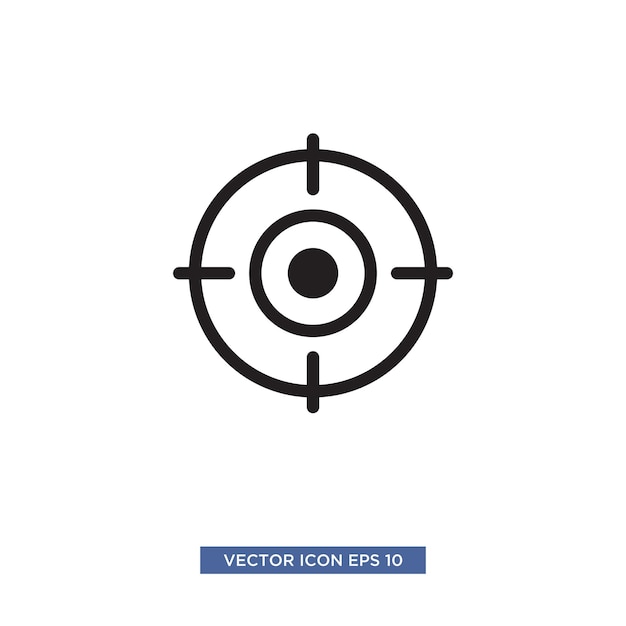 Ilustración de vector de icono de alcance de destino