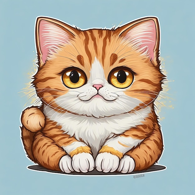 Ilustración de vector de lindo gato