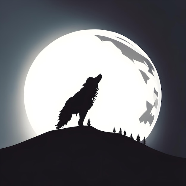 Ilustración de vector de lobo