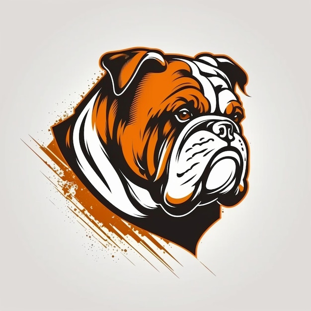 Ilustración de vector de logotipo de bulldog